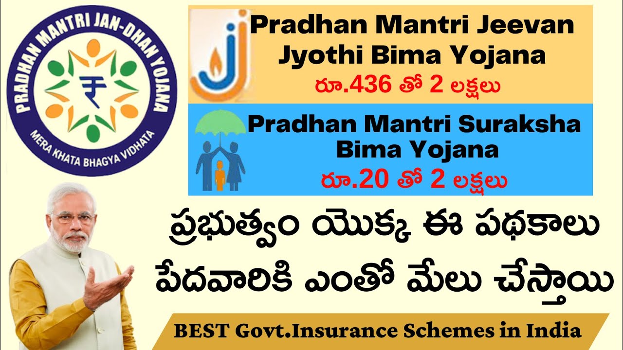 Best Govt Insurance Schemes In Telugu | PMSBY& PMJJBY SCHEMES BENEFITS | Modi Schemes|#moneymantrark